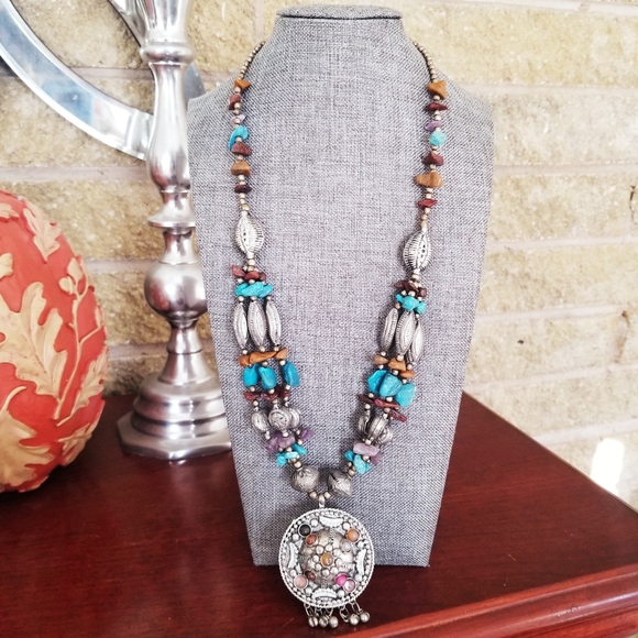 Boho Beaded Multi Strand Necklace - Picture 11 of 13
